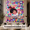 Custom Text Printed Tapestry Cleo & Cuquín Pattern Large Wall Hanging Indoor Room Decor