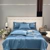 Embroidery Ice Silk Summer Quilt Set, Machine Washable, Luxury Bedding, Solid Color, Home Gift