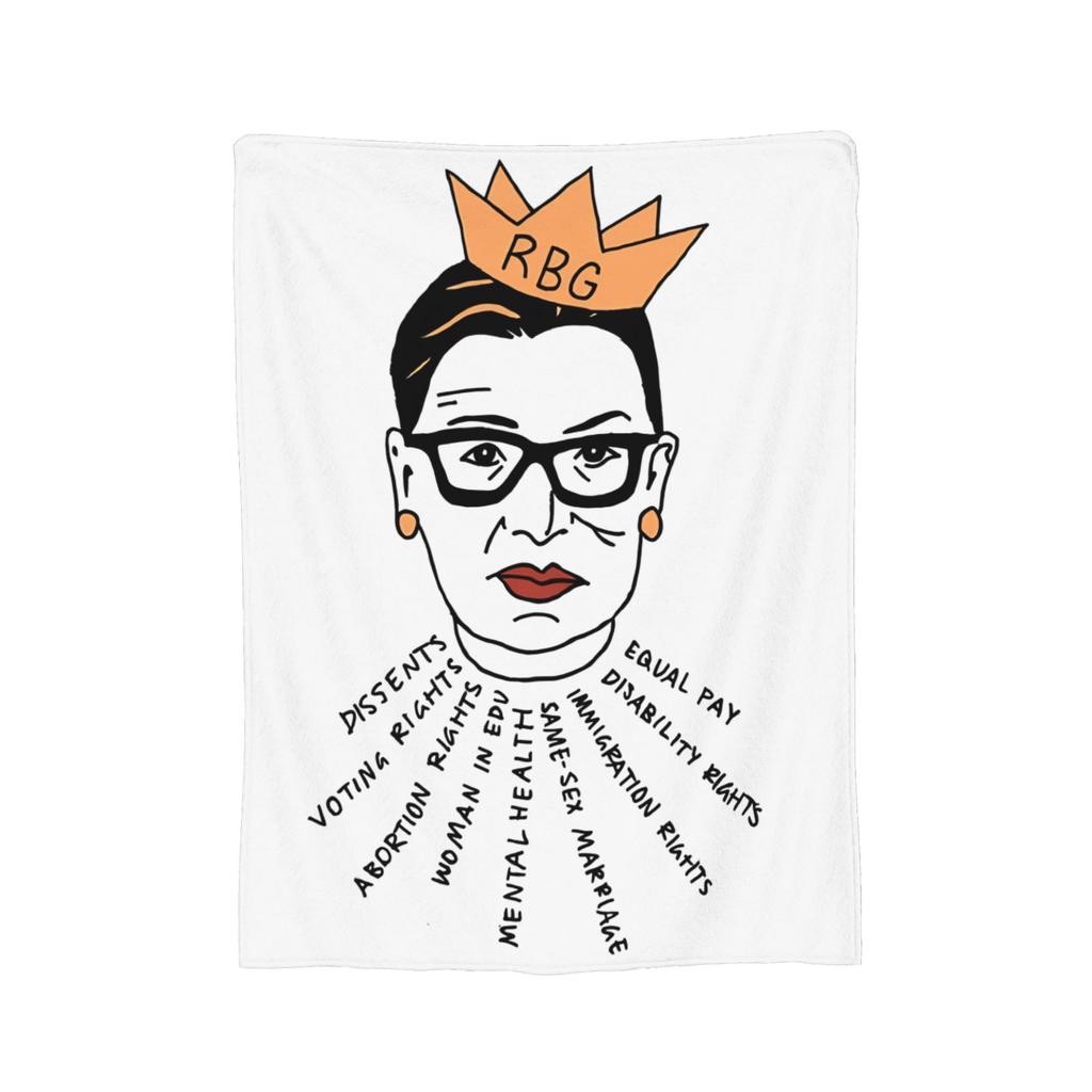 Rest in Power Ruth Bader Ginsburg Blankets Flannel Textile Decor Portable Super Warm Throw Blanket for Home Office Quilt