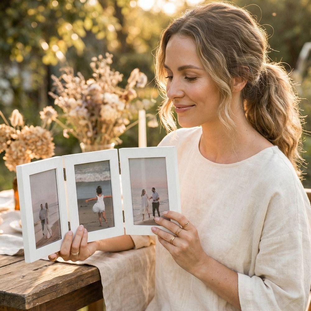 Modern Simple Desktop Picture Frame Rectangular Picture Frame Ornaments Folding Photo Frame  Gifts