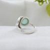 Half Moon Aqua Chalcedony Silver Ring, 100% 925 Sterling Silver Handmade Jewelry, Unisex Jewelry Ar8929