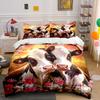 Pastoral Cows In Vibrant Meadow Exquisite Three-Piece Bedding Set Gift For Kids And Adults