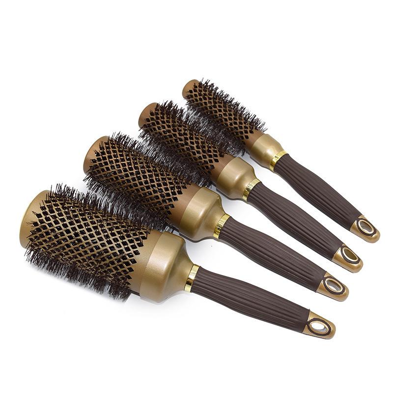 Boar Bristle Large Wave Curling Brush with Aluminum Barrel