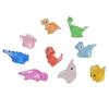 50Pcs Glow-in-the-dark Mini Dinosaur Figurine Luminous Clear Dino Resin Statue Miniature Dinosaur Ornament Home Office Desktop Decoration