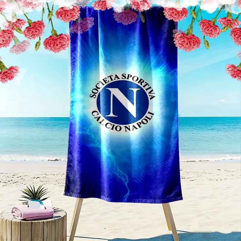SSC Napoli Print Beach Towel, Large Soft Quick Dry Towel for Beach Camping Swimming