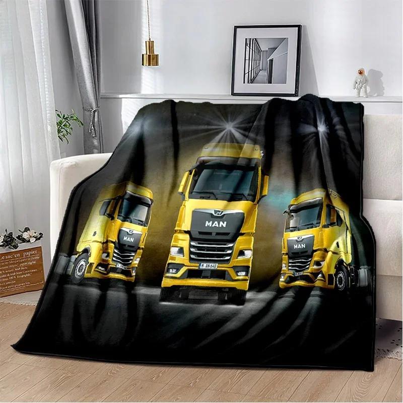 MAN LKW Logo D Aufdruck Weiche Flanell-Kuscheldecke für Bett Sofa Picknick Heimdekoration Schlafzimmer Geschenk für Kinder und Erwachsene