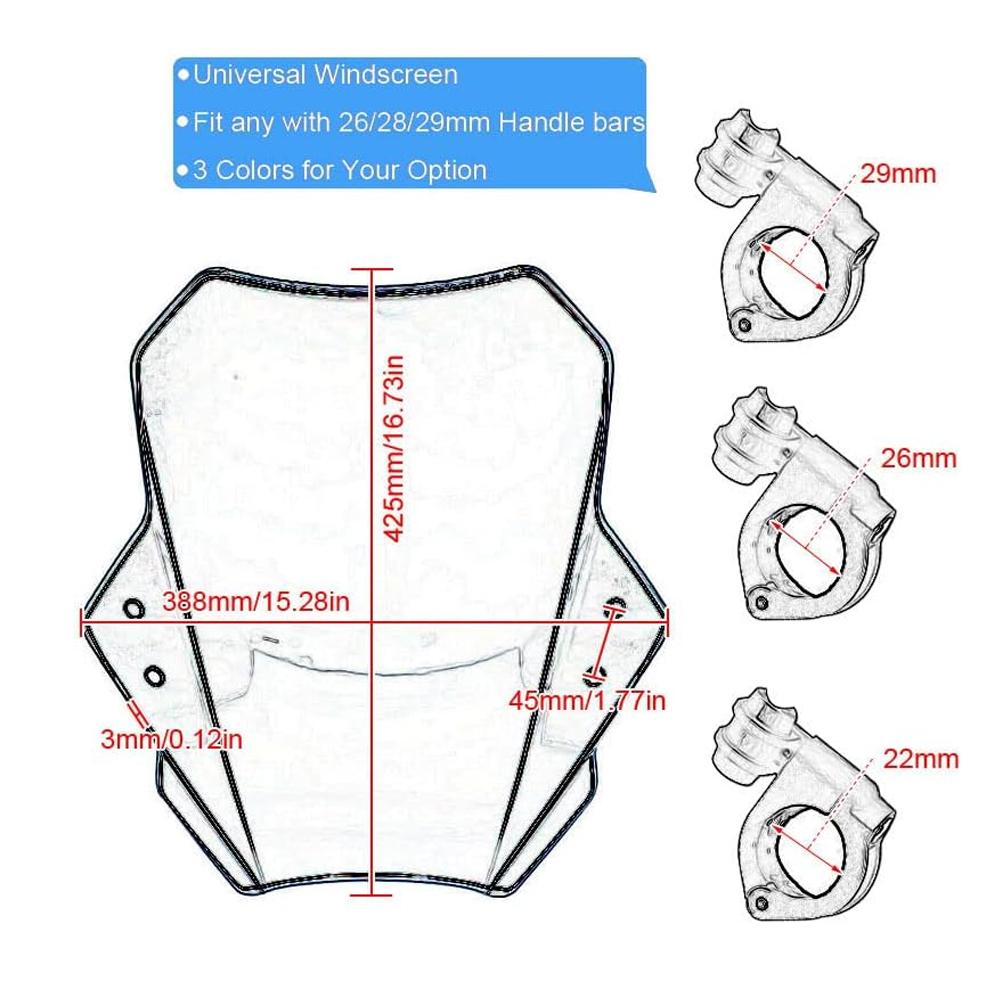 For MT07 2025 MT 07 Mt07 Motorcycle Windshield Visor Deflector Fairing Cover Sport WindScreen