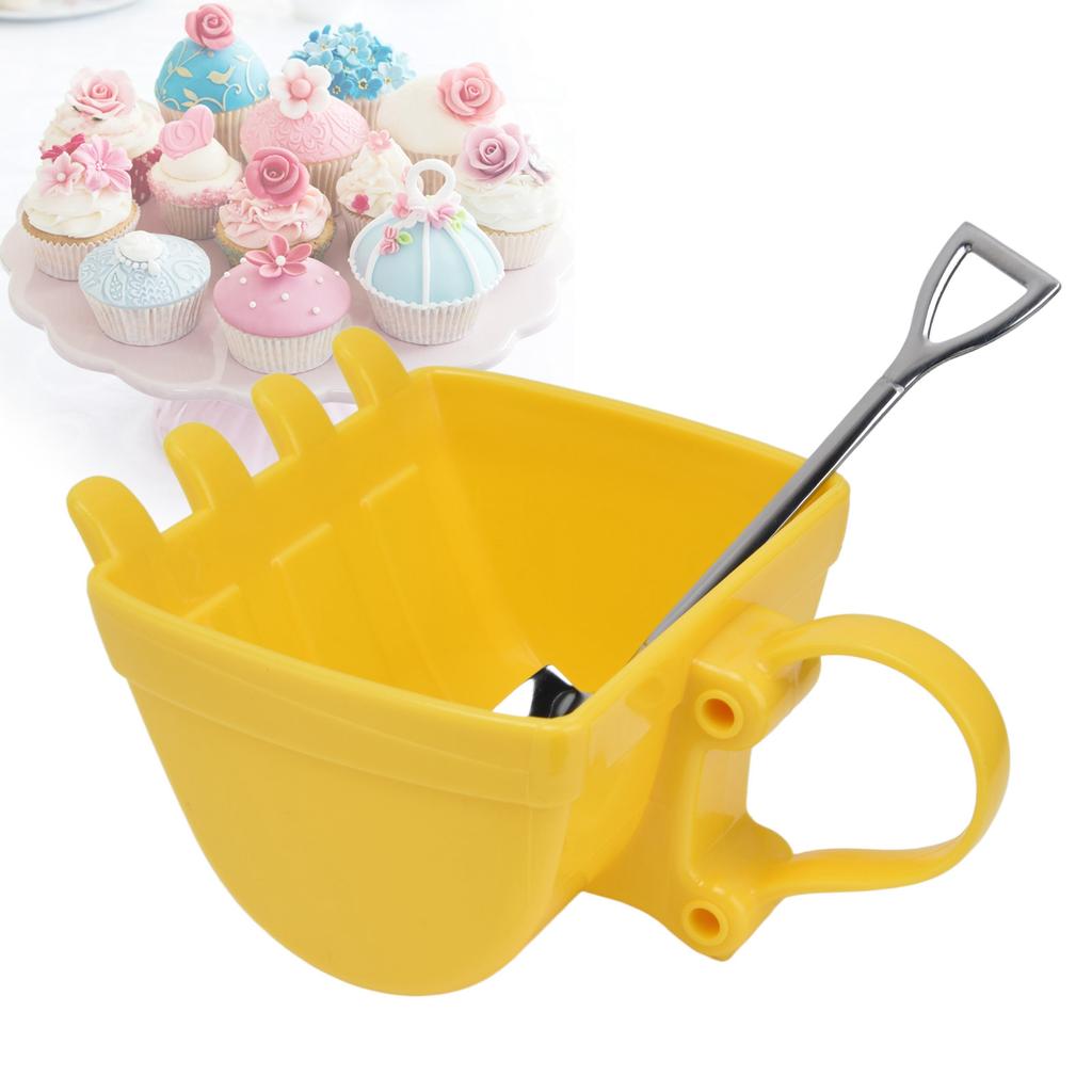330ml Excavator Bucket Cup with Shovel Spoon Creativity Tea Cup Milk Coffee Mug Birthday Gift Excavator Bucket Cup Excavator Cup