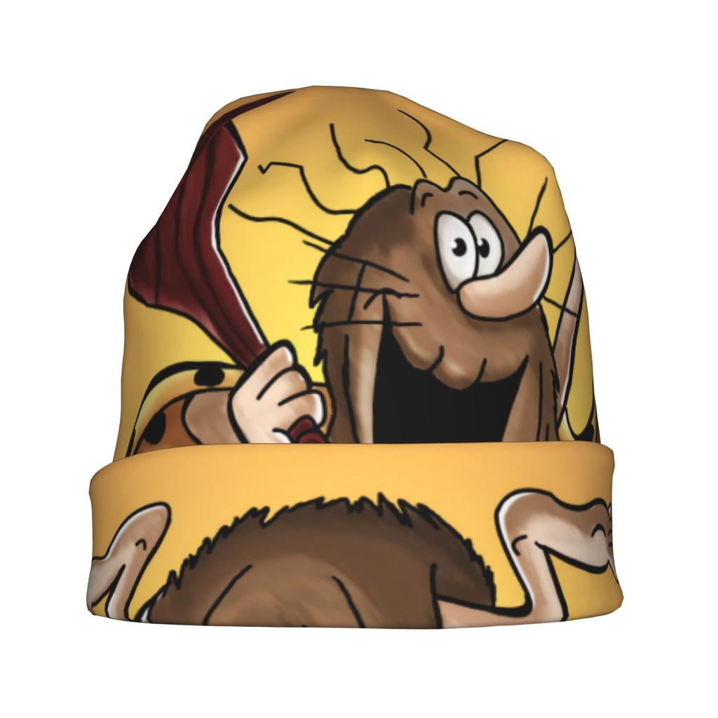 Cartoon Minimalist Knit Hat Designed for Adults Who Enjoy Quiet Style, Complements Neutral Tones And Effortless Outfit Choices