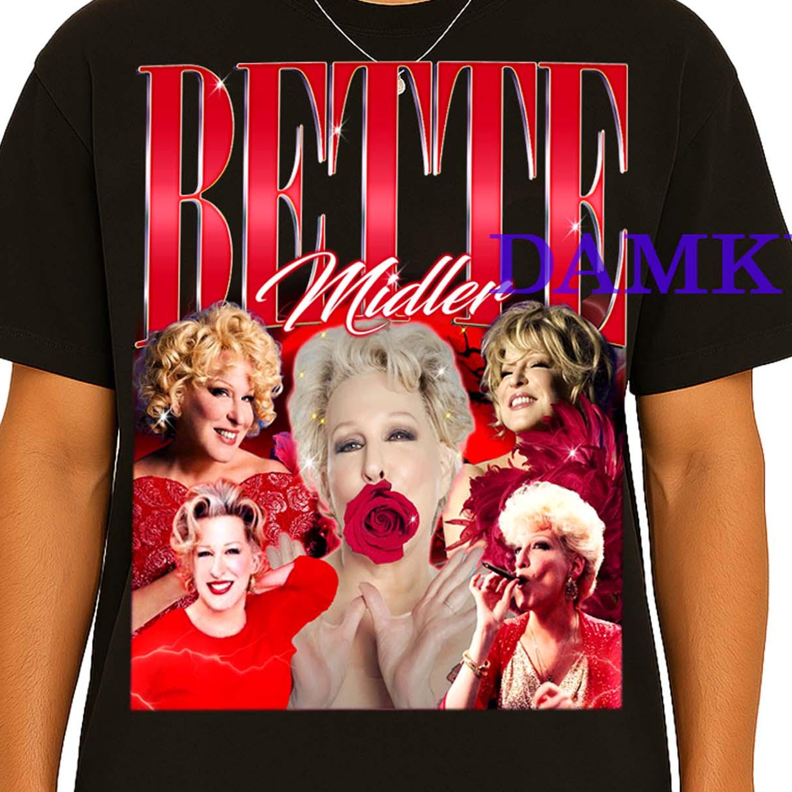 Bette Midler Unisex Shirt, Bette Midler Bootleg Fan Tees, Bette Midler Vintage TShirt, Bette Midler Homage Shirt, Bette Midler Kids Tee L