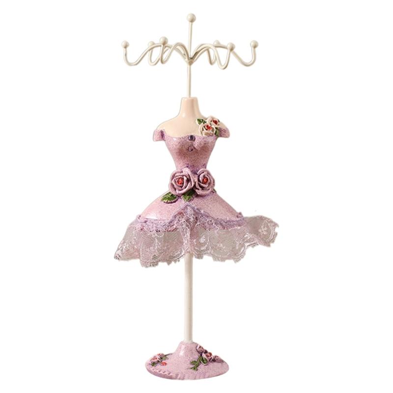 Rotatable Doll Model Jewelry Tower Fashionable Jewelry Organizer Model Display Rack for Earrings Necklace Bracelet