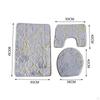 3 Pack Toilet Seat Cushion Sets Decorations Non-slip Breathable Water-absorbent Washable Bath Mat