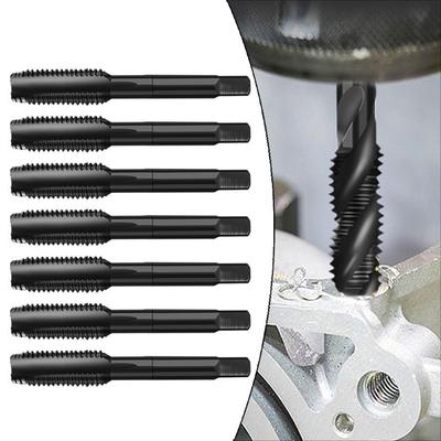 7pcs Spiral Point Tap Set Screw Tap Drill Thread Tool Machine Tap Pointed Straight Groove Tap M-3 M-4 M5 M6 M8 M10 M1-2 Tools