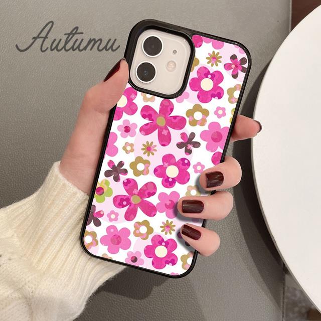 

Трендовый чехол для телефона с цветами для iPhone 11 12 13 14 Pro Max mini X XR XS SE 2020 5 6S 7 8 Plus Samsung Galaxy S21 S22 Чехол-накладка Samsung S22ultra