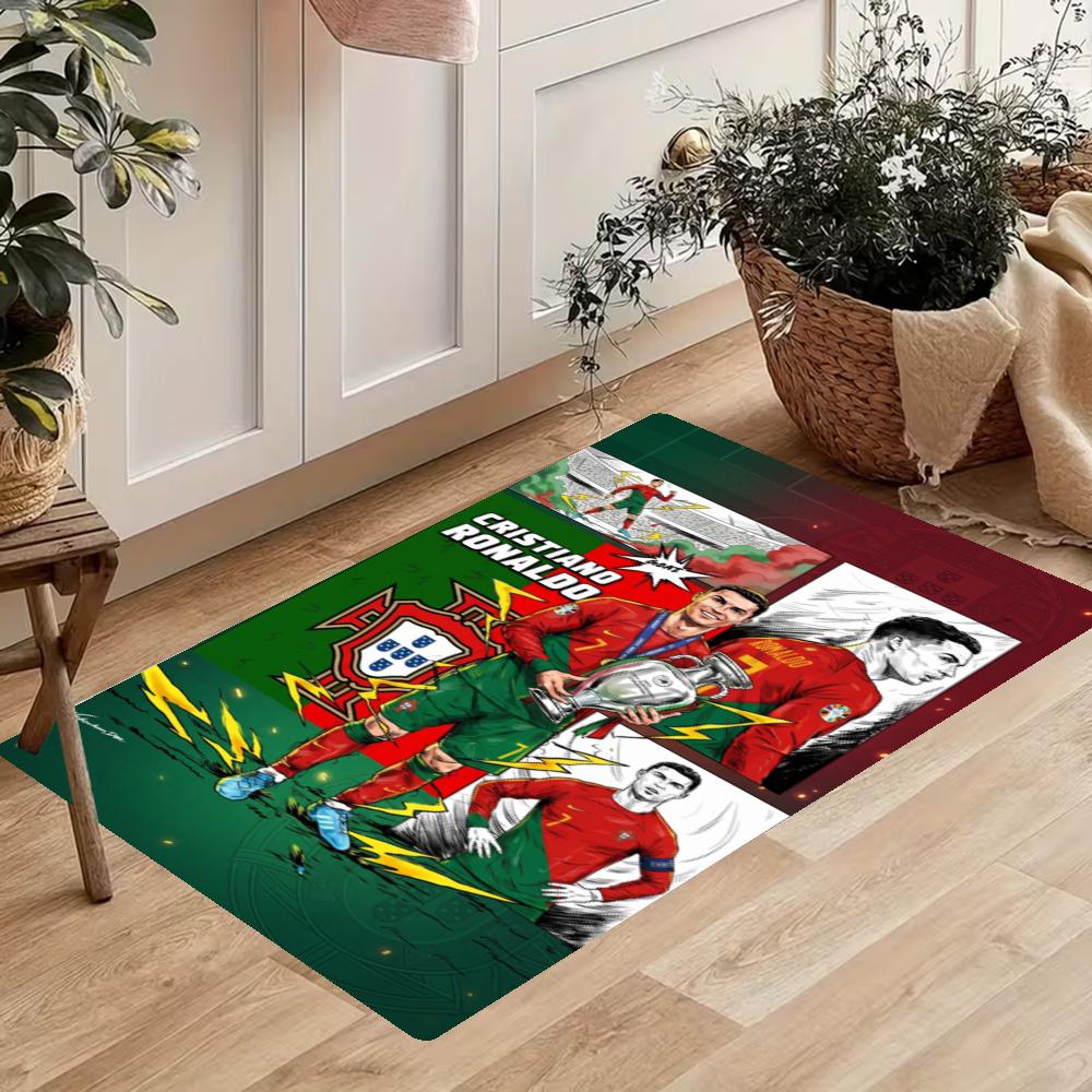 Cristiano Ronaldo Kitchen Carpet Nonslip Floor Mat Ideal For Indoor And Outdoor Entryway Door Mat Laundry Room Bathroom Foot Mat
