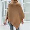 Cable Knit Wool Cape Poncho Coat for Women - Autumn Winter Imported European and American Style