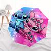 1pc Stitch,Love Automatic Folding Umbrella: Compact 8 Bone Design Cartoon Outdoor Travel Companion, Business Umbrella, Christmas Valentine's