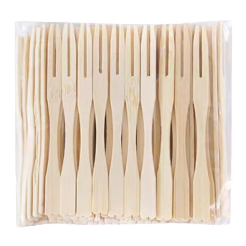 Transparent Bamboo Knot Disposable Fruit Forks, 800 Count