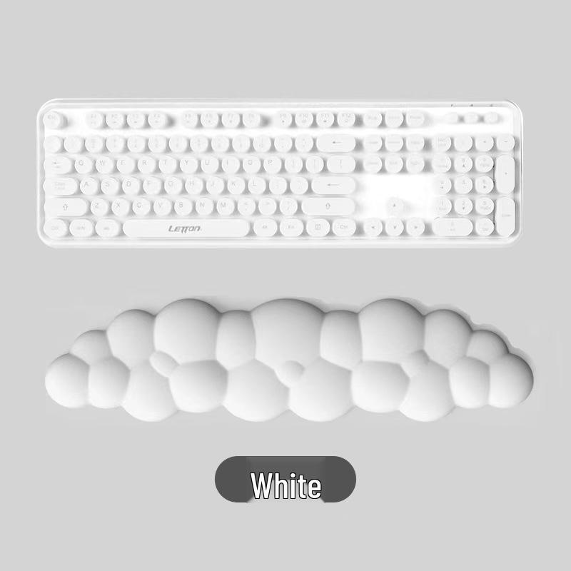 High-Value Silicone Cloud Wrist Rest Mouse Pad and Keyboard Support - Office Essential