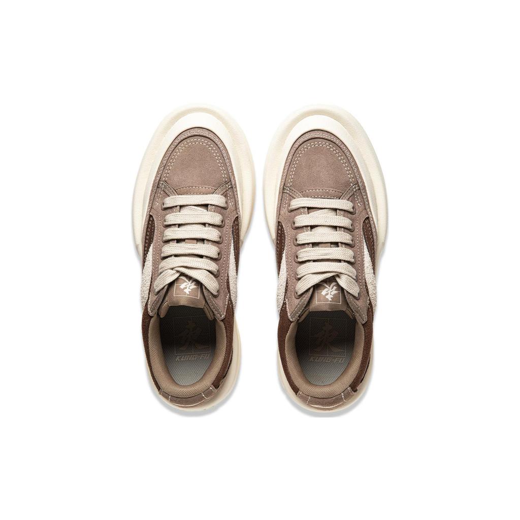 Li Ning Slip Resistant Low Top Casual Shoes Unisex Brown AZGU015-3
