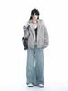 Women's American Retro Mountain Eagle Fur Collar Jacket - Winter Hooded Thick Petite Cotton Coat