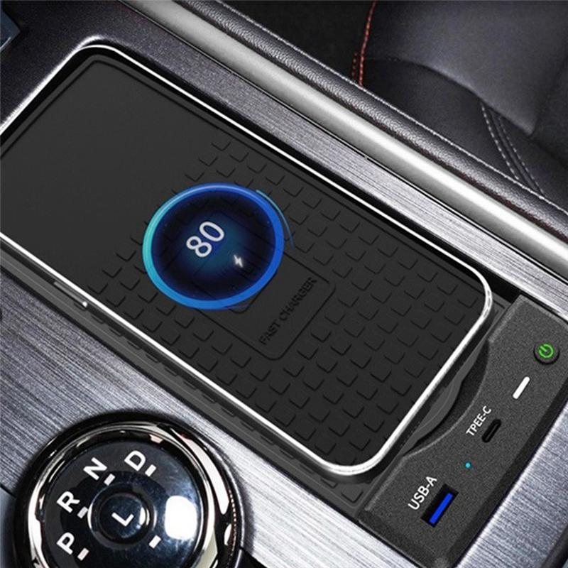 Precise Car Wireless Charger For Ford Mondeo 2022 2023 Accessories Fast Cell Phone Charging Plate Adapter