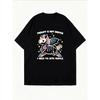 White T-Shirt With Unicorn Skeleton And Rainbow Print Therapy Is Not Enough I Need To Bite People Graphic Tee For Casual Wear