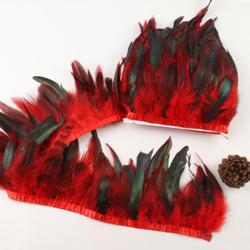 Diy Feather Hair Green Light Purple Swimming Cloth Strip Feather Jewelry Handicrafts Decorative Accessories Clothing Accessories