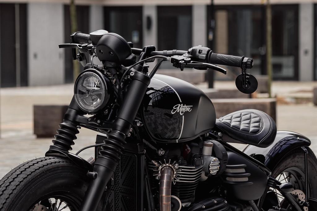Motone TURISMO 80mm Lenkerendspiegel, 1 Stück T100/T120, SpeedTwin900, Scrambler900, MRR004