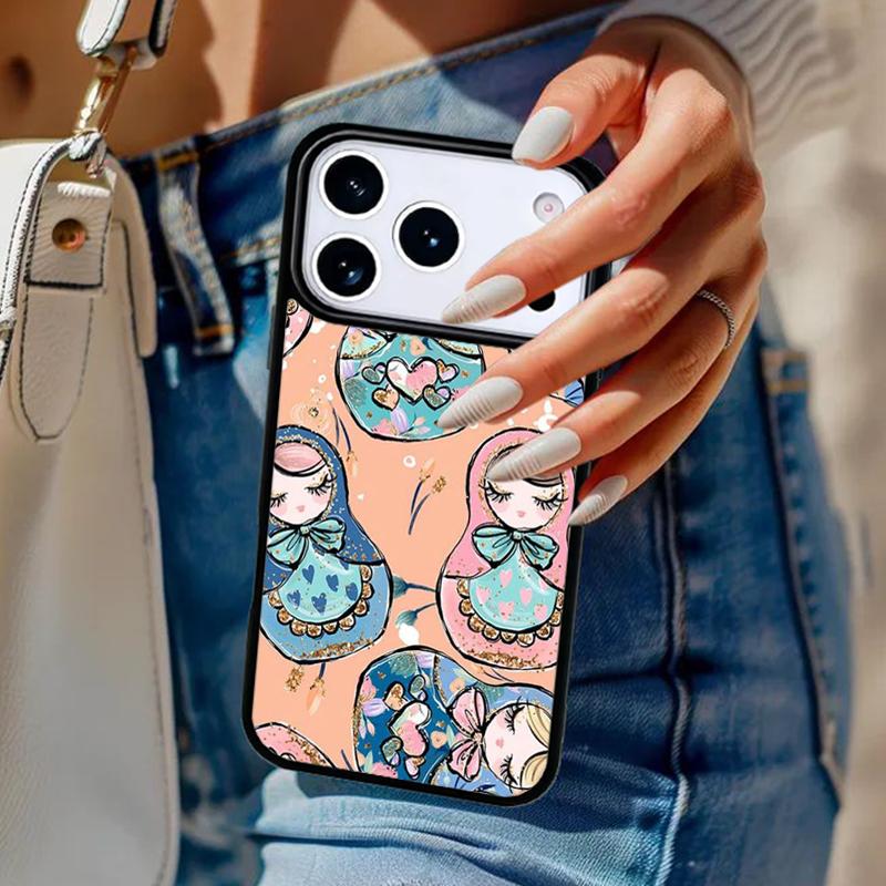 Russian Dolls Matryoshka Phone Case For iPhone 17 Air 14 15 13 12 Max Cover For Apple 16e 11 Pro Max Plus Coque