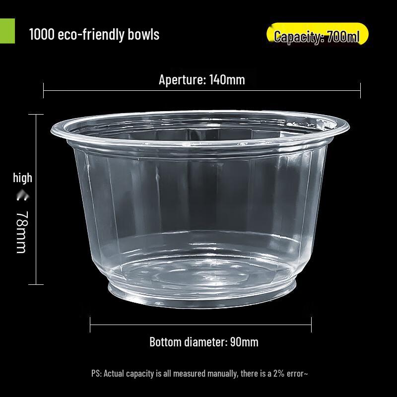 Disposable Round Plastic Takeaway Bowls