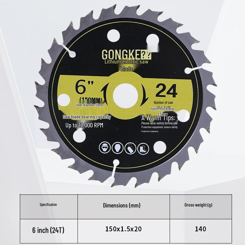 Ultra-Thin Woodworking Lithium Battery Saw Blade for 5", 5.5", and 6" Angle Grinders