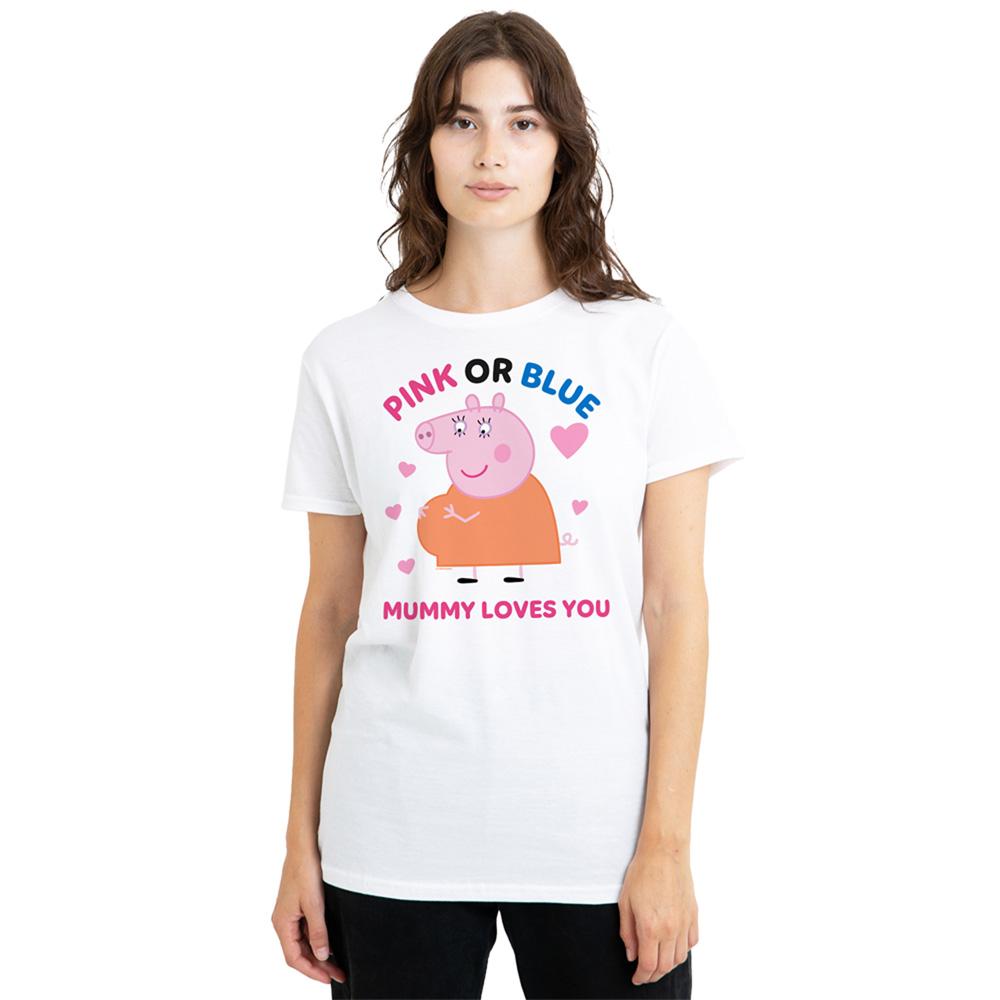 Peppa Pig Womens/Ladies Pink Or Blue Mummy Pig Loves You T-Shirt