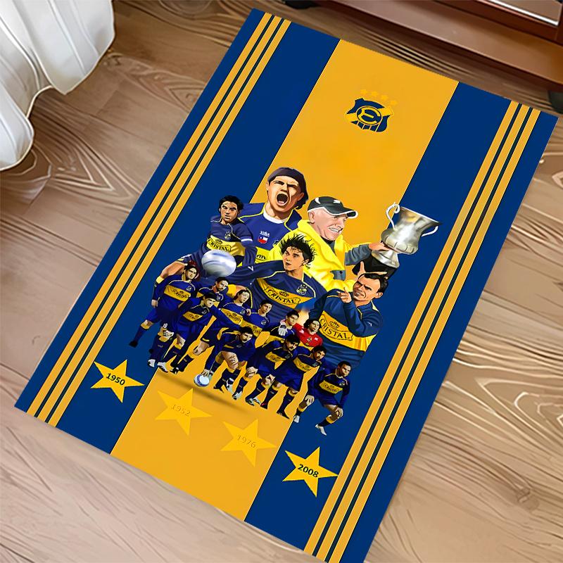 1pc Club Atlético Boca Juniors Print Area Rug - Soft,Washable Non-Slip Indoor Mat for Office Chairs,Living Room,Home Office Decorative Rug