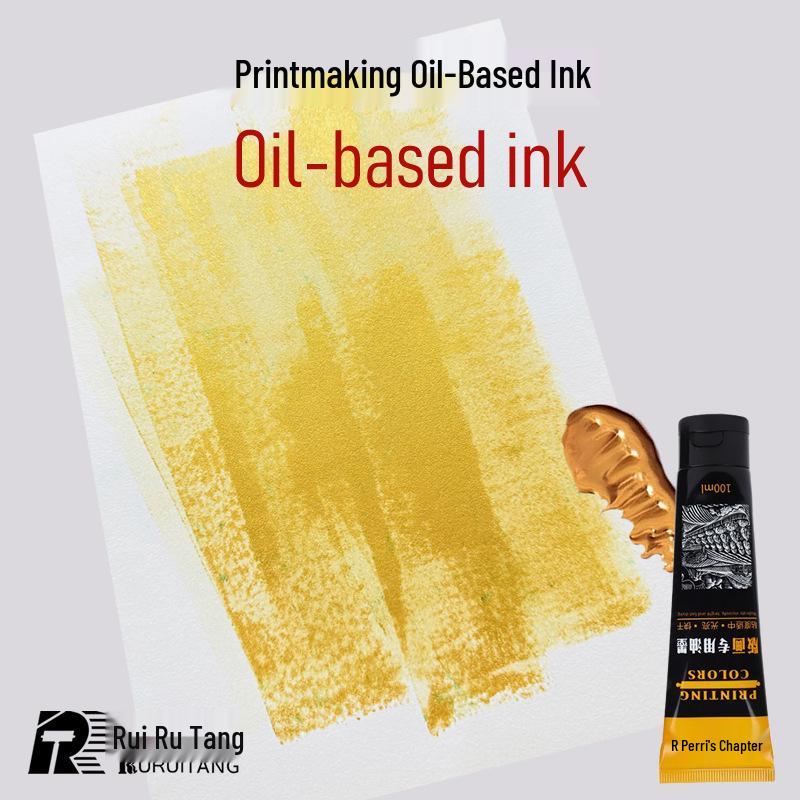 Oil-Based Printmaking Ink, Quick-Drying Pigment, 100ml