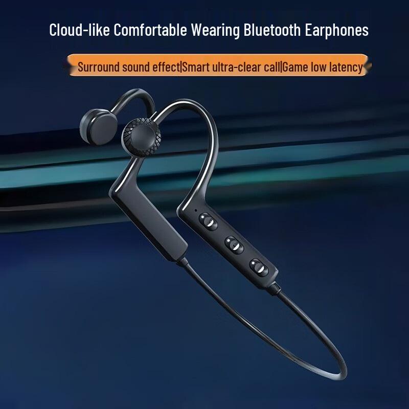 Bone Conduction Wireless Bluetooth Headphones - Pain-Free, Dual Ear, Sports & Android Compatible (KS19)