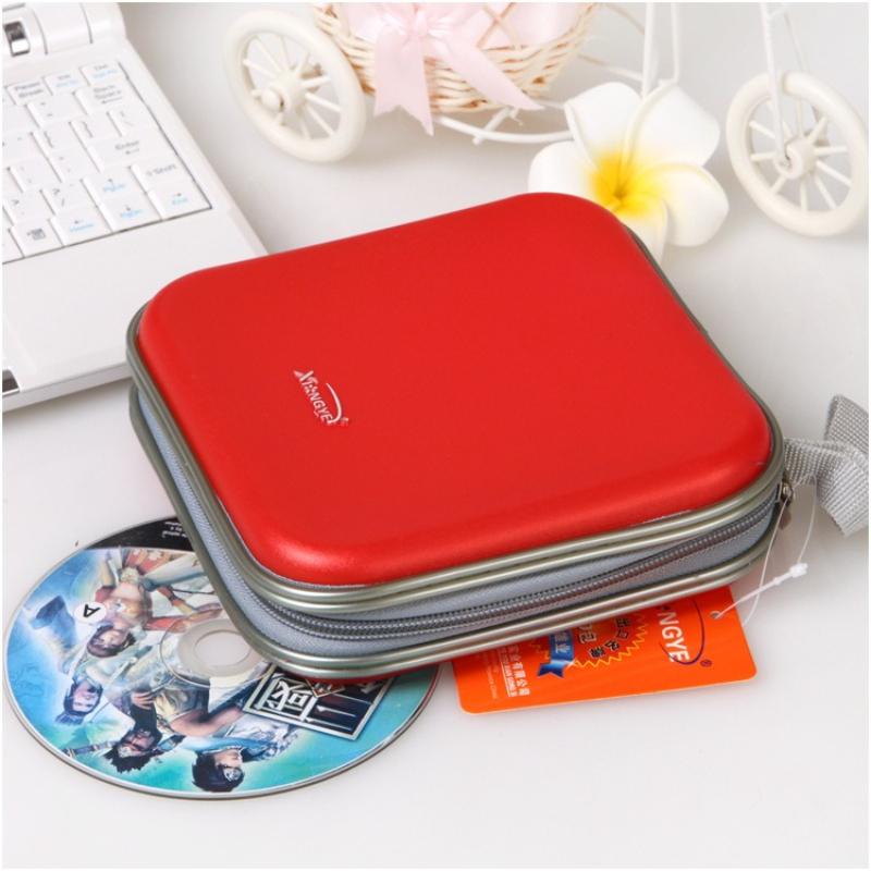 

CD Bag, 40-disc CD Case, Car and Home Storage Bag красный