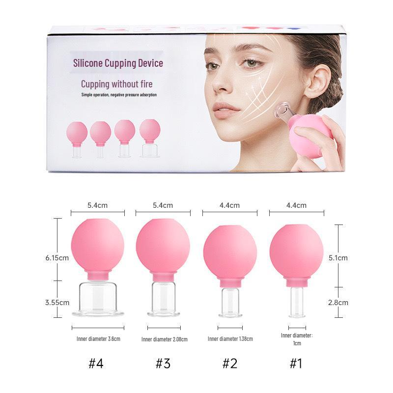 Dual-Use Silicone Gua Sha & Vacuum Cupping Device for Face and Back Massage