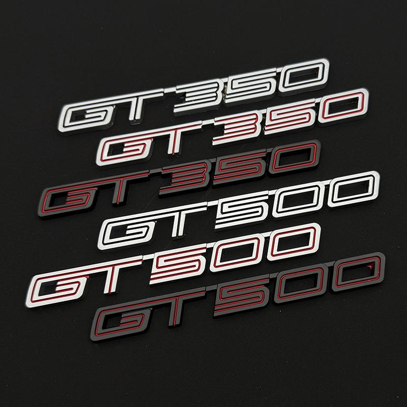 AGET4 3D Metal Car Sticker GT Rear Trunk Fender Logo Badge Emblem Decals For Ford Mustang Shelby GT GT350 GT500 Parts Accessories