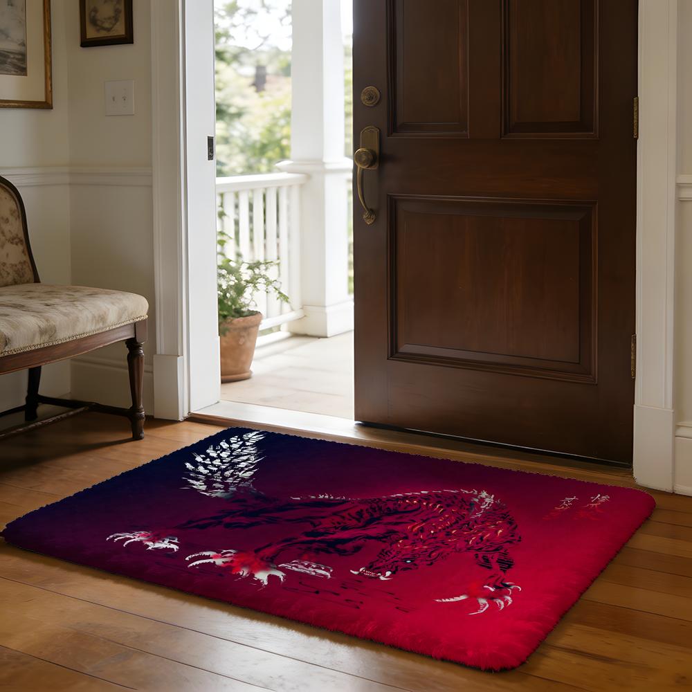 GAME Monster Wilds Series For Film Anime Floor Mat Soft Flannel Absorbent Mat Non-Slip Rug Home Bedroom Bathroom