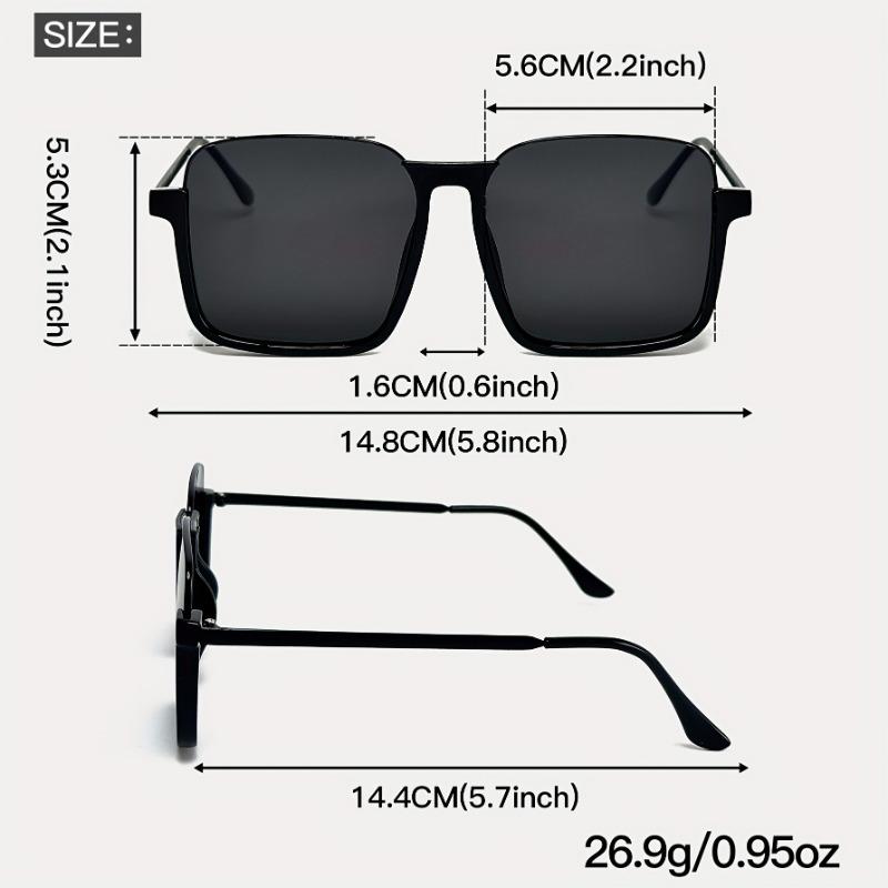 Vintage Inspired Square Frame Fashion Glasses Unisex Composite Material  Decorative Eyewear for Men and Women