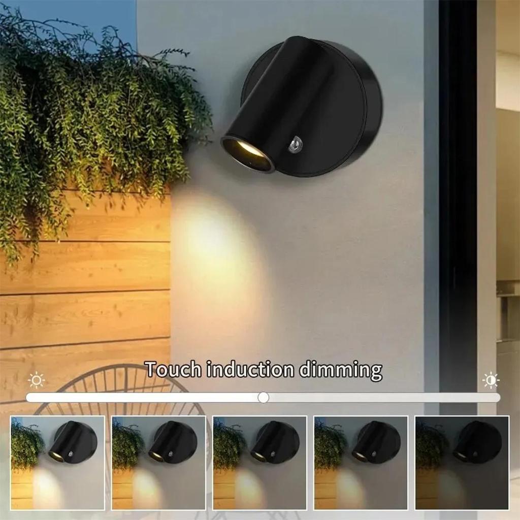 Kabellose Wandleuchte Magnetische Basis Touch Beside Lampe USB Wiederaufladbar Dimmbar Innenbeleuchtung Downlight LED Dekor Schlafzimmer Nacht