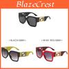 Vintage Oversized Square Sunglasses With Uv400 Protection For Fashionable Outings