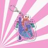 Simple Pink Heart Keychain KeyRing Key Chains Cute Fashion Popular Keychain for Bag Pendant Aaccessories
