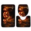 Halloween Bathroom Toilet Three-Piece Floor Mat Doormat Bathroom Carpet