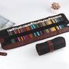 36 or 48-Slot Canvas Pencil Roll Case for Colored Pencils - Ideal for Students and Artists