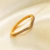 Fashion Cross/Wave Curve Rings - Full Cubic Zirconia, Gold/Silver Daily Wear Statement Bands for Women