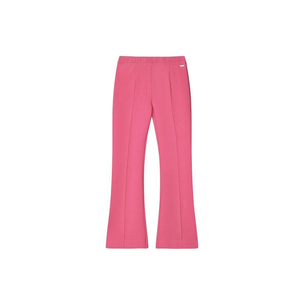 FILA Solid Color Mid Waist Simple Slim Straight Casual Pants Women bottoms Rose-Pink F11W414605F-PC