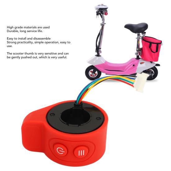 Elektrisk scooter tommelgass ABS X7 X8 Sensitiv rød scooter hastighetskontroll fingergass for elektrisk scooter