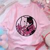 Anime Kawaii Baskı T-shirt Kadın Harajuku Estetik Pembe Üstleri Emo Tshirt 2021 Yeni Yaz Kore Moda Y2k Rahat Kadın T Shirt